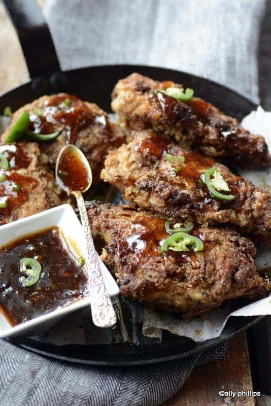 jamaican jerk oven fried chicken Ally's Kitchen