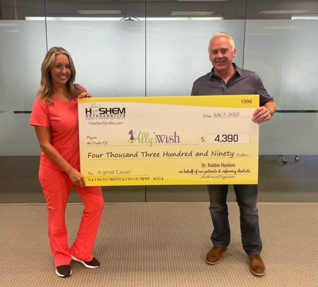 Donation from Hashem Orthodontics Flower Mound TX Ally's Wish