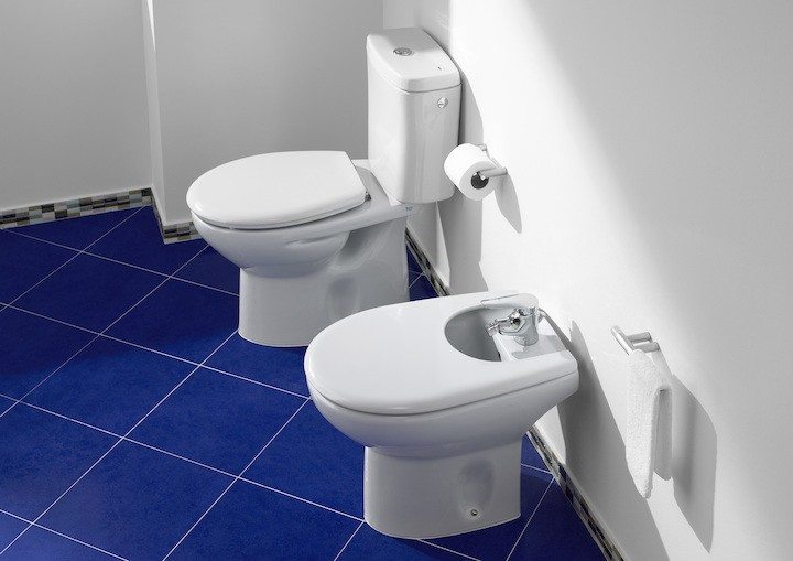 Condición previa mosaico Cuarto inodoro marca roca modelo victoria