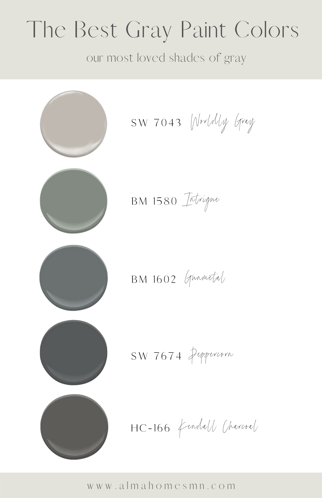 The Best Gray Paints For Your Space Alma Homes