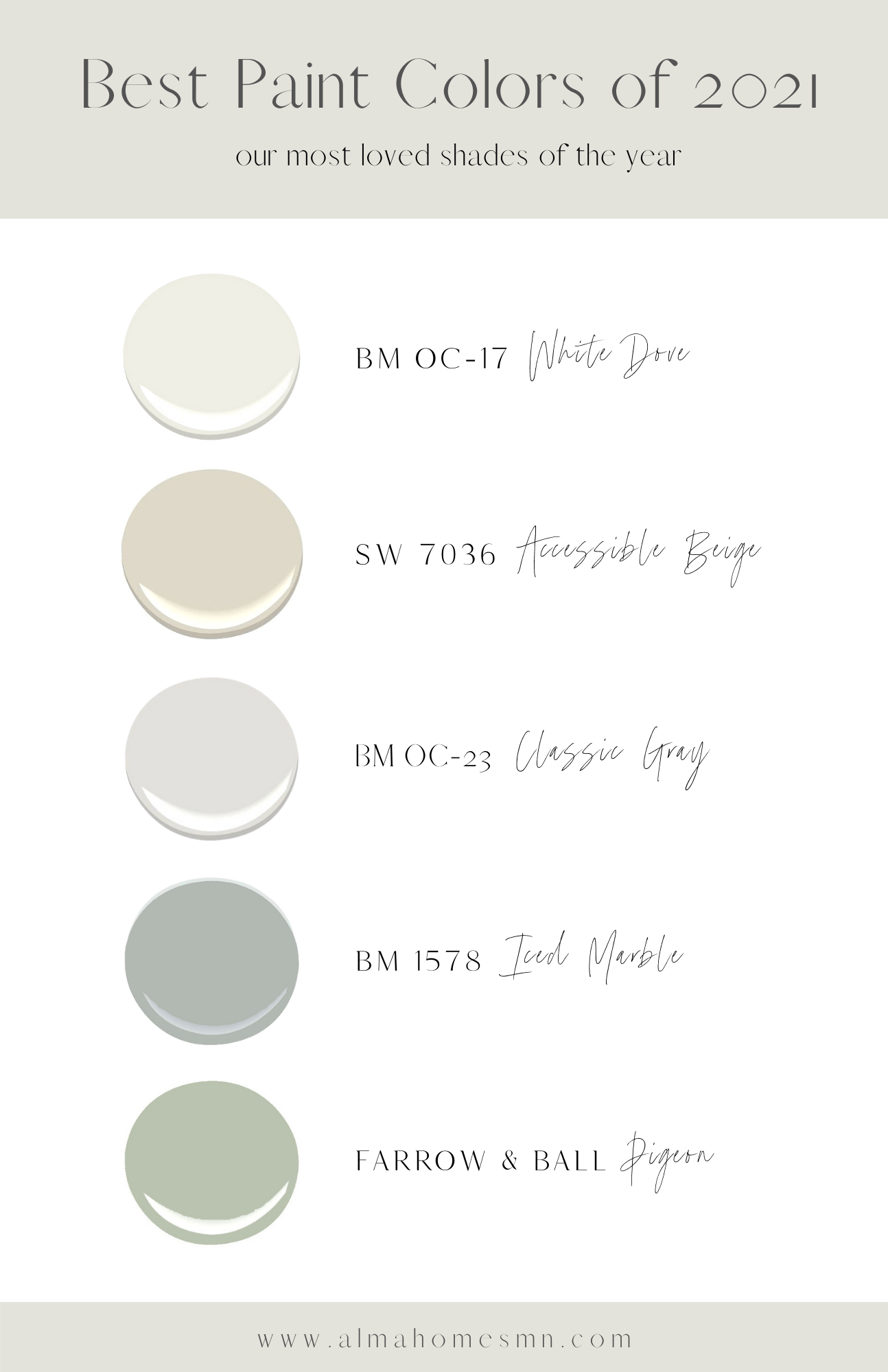 Our Favorite Paint Colors of 2021 Alma Homes