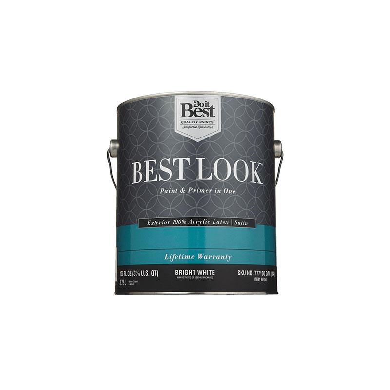 Do it Best Best Look 1 Gallon Bright White Satin Exterior House Paint