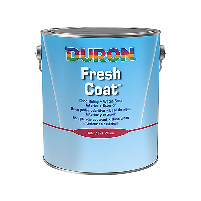 Duron Fresh Coat Interior Exterior Water Base Paint Satin White 1