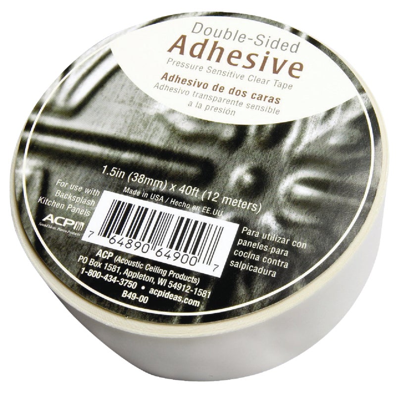 ACP 11/5 In. W x 40 Ft. L Clear DoubleSided Backsplash Tape (2Pack