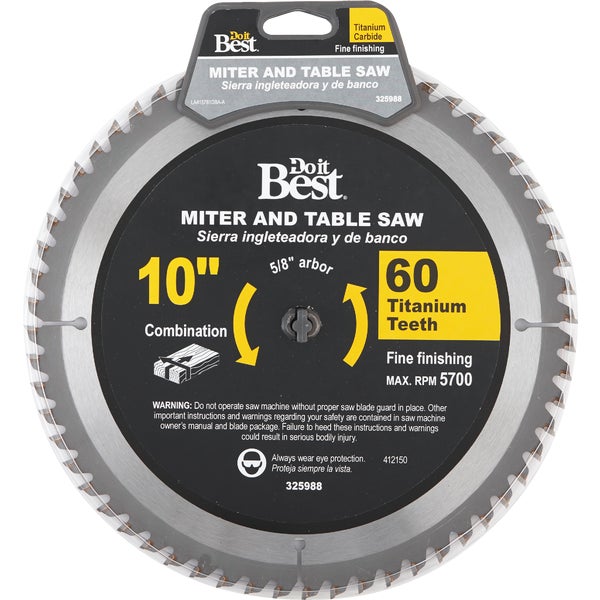 Do it Best Professional 10 In. 60Tooth Fine Crosscut/Plywood Circular