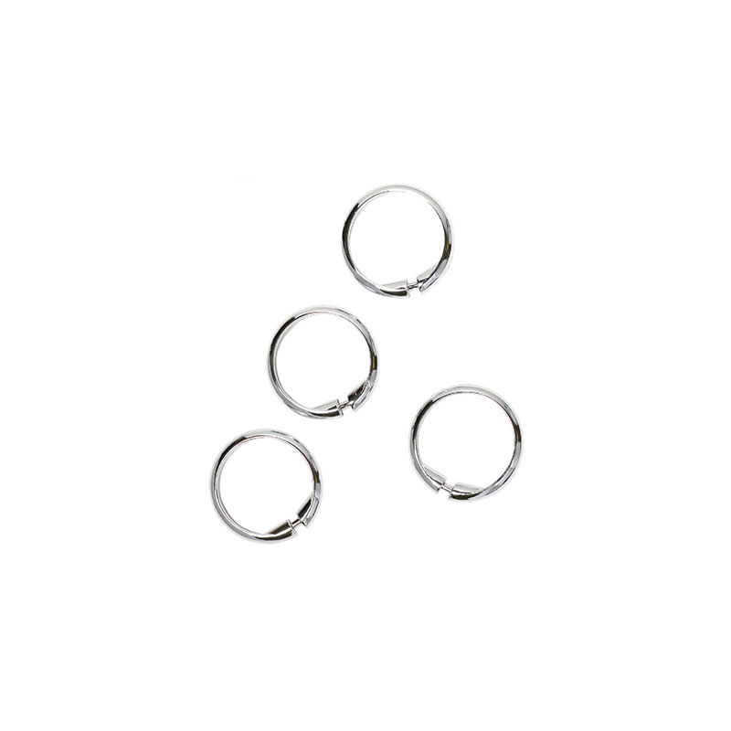 Zenith Zenna Home Chrome Plastic Shower Curtain Ring 12 Count