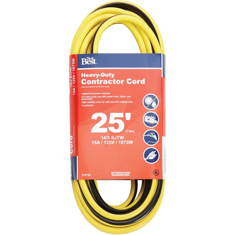 Do it Best 25 Ft. 14/3 HeavyDuty Contractor Extension Cord Almandoz Hardware Ltd.