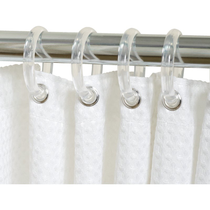Zenith Clear Plastic Shower Curtain Ring (12 Count) Almandoz Hardware