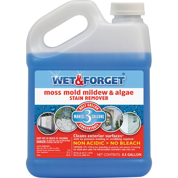 Wet & 1/2 Gal. Liquid Concentrate Moss, Mold, Mildew, & Algae