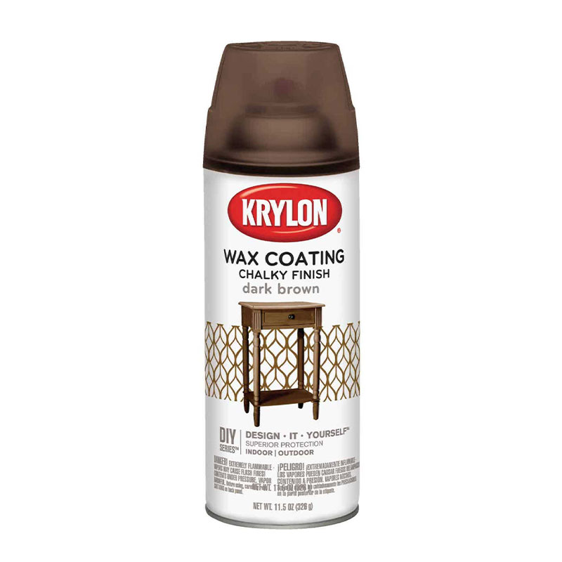 Krylon CHALKY FINISH 11.5oz Dark Brown Subtle Wax Coating Spray Paint