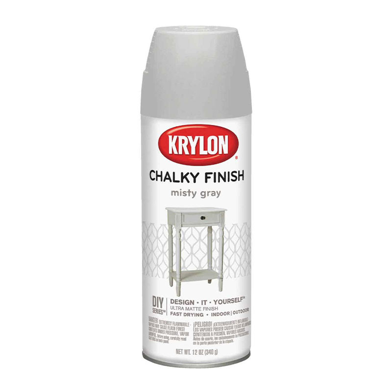 Krylon CHALKY FINISH 12oz Misty Gray Ultra Matte Chalk Spray Paint