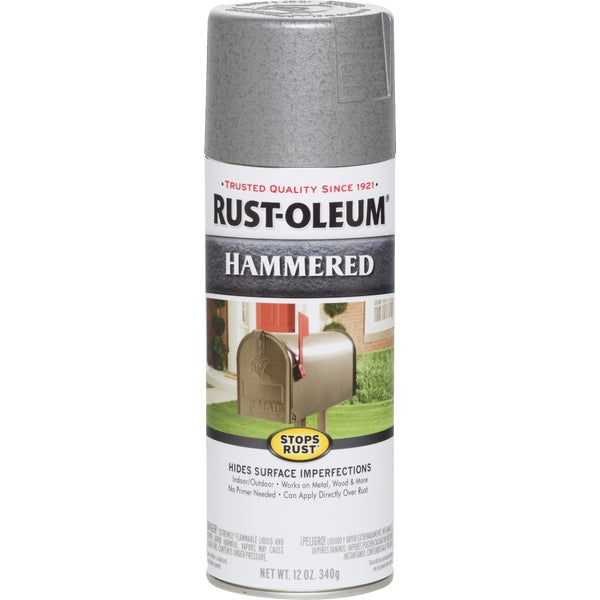 RustOleum Silver Metallic 12 Oz. Hammered Finish Spray Paint