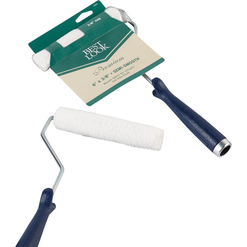 Best Look Premium Woven Fabric Paint Roller Cover & Frame Almandoz