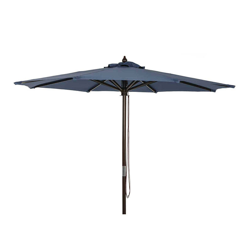 Outdoor Expressions 9 Ft. Pulley Heather Blue Market Patio Umbrella