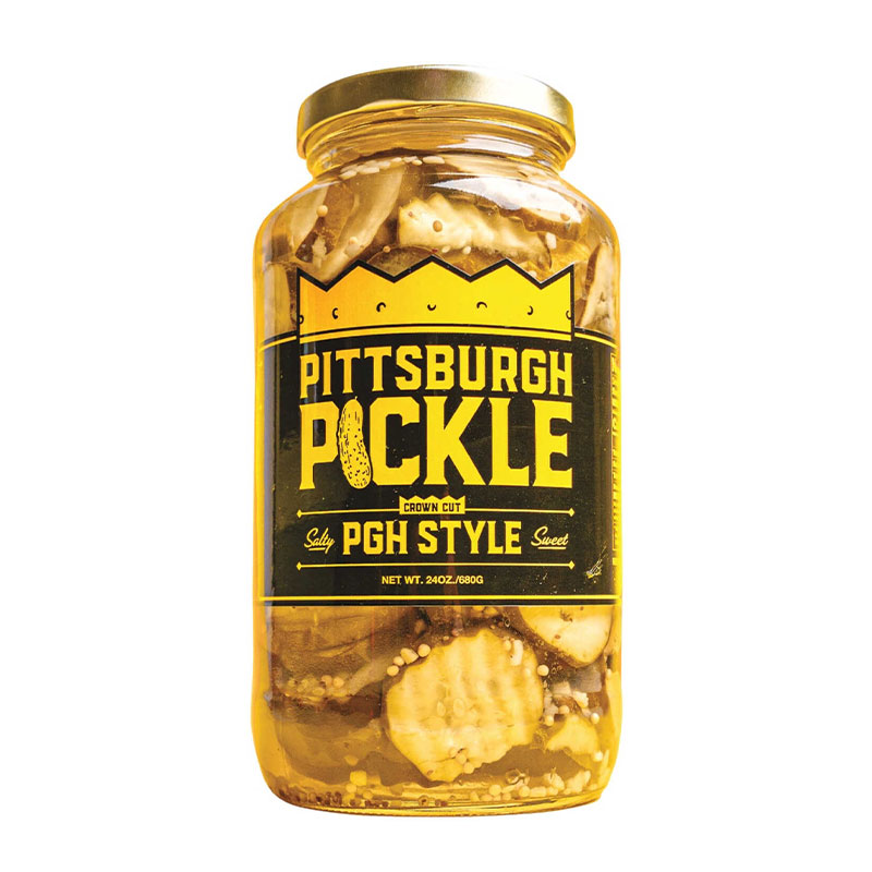 Pittsburgh Pickle Company PGH Style 24 Oz. Pickle Chips Almandoz