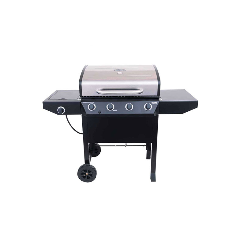 Thermos 4Burner Stainless Steel LP Gas Grill With SideBurner
