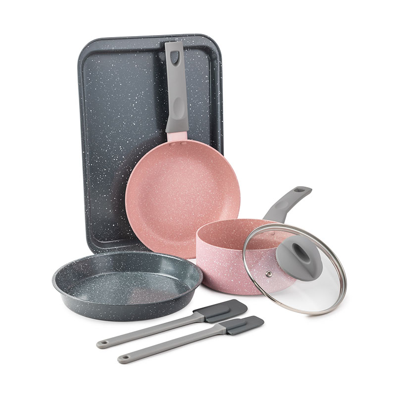 Core Home 6Piece Pink Cookware Set Almandoz Hardware Ltd.