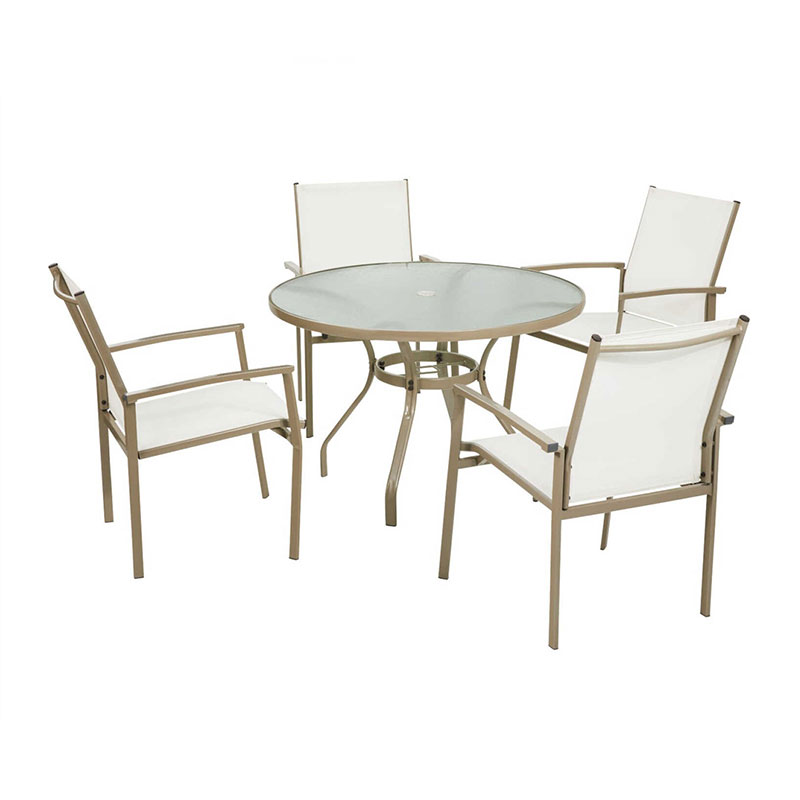 Outdoor Expressions Mayberry 5Piece Steel Dining Set Almandoz