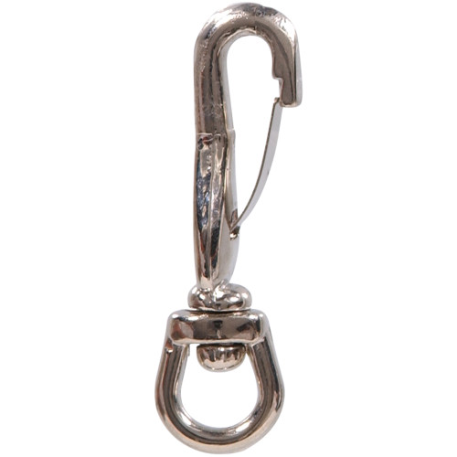 Hardware Essentials Round Swivel Eye Spring Snap Nickel (1/4" X 2