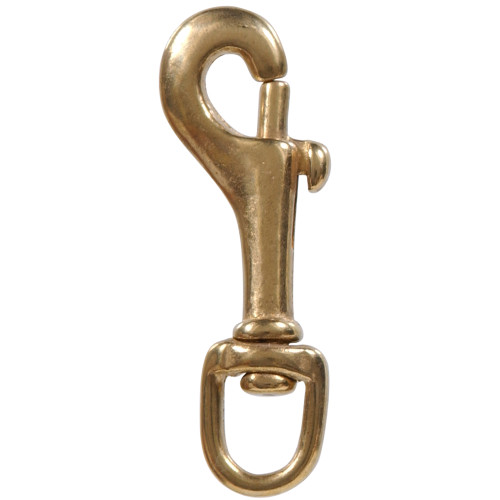 Hardware Essentials Round Swivel Eye Bolt Snap Brass (3/8" X 3