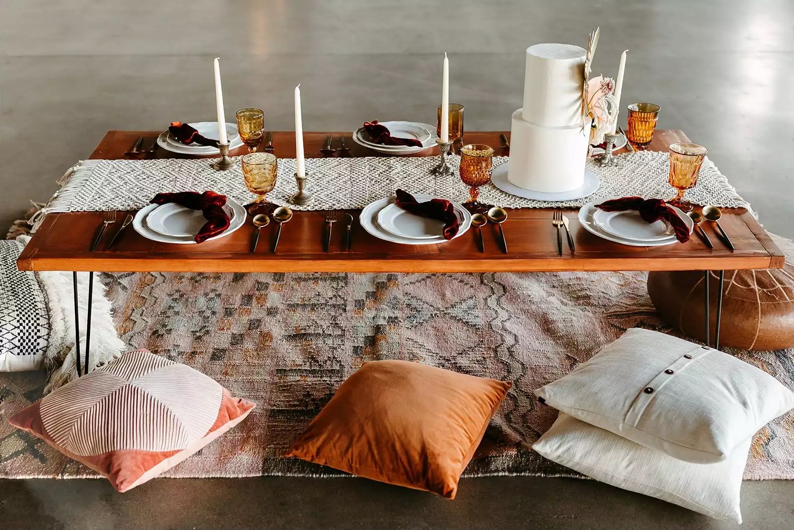 Low Boho Table Rental A La Mode Collections