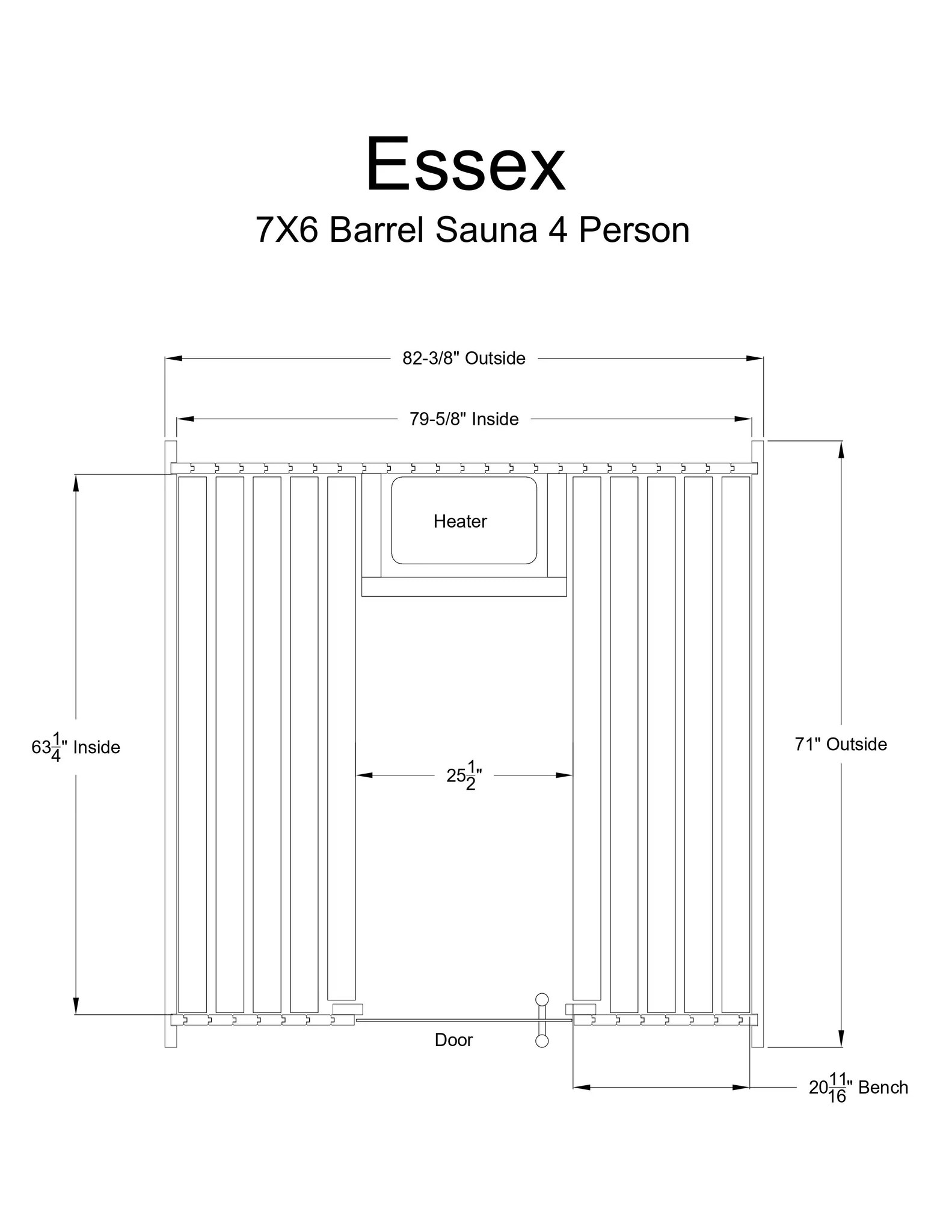 Essex 4 Person Barrel Sauna Almost Heaven Saunas