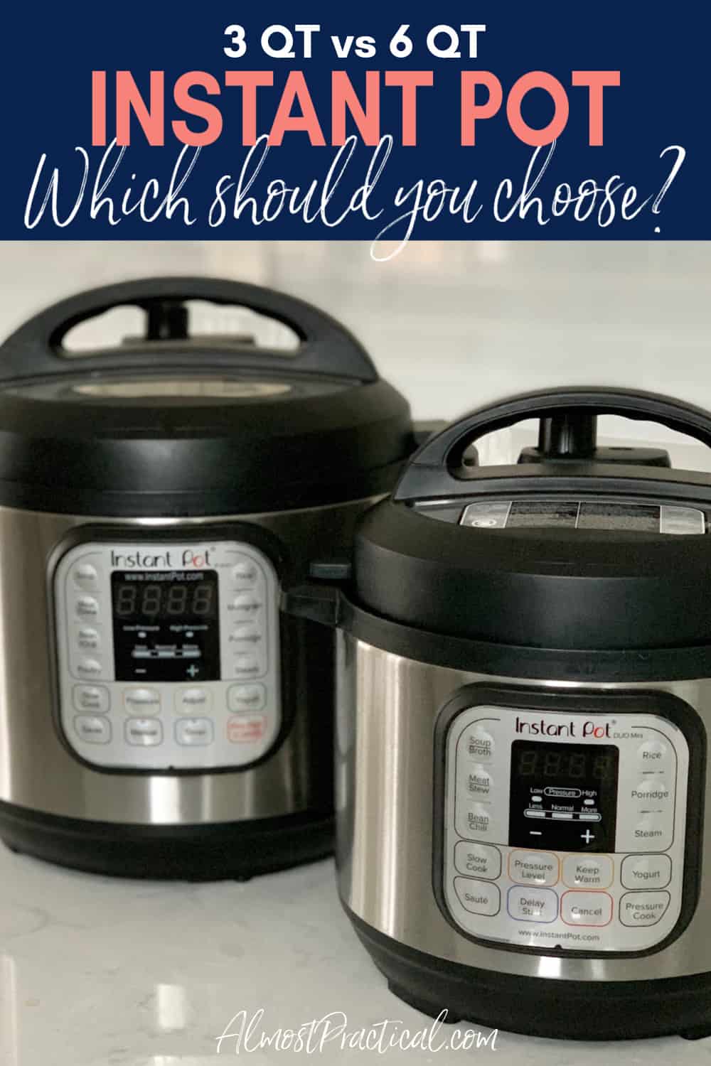 3 QT vs 6 QT Instant Pot Which one is best for you?