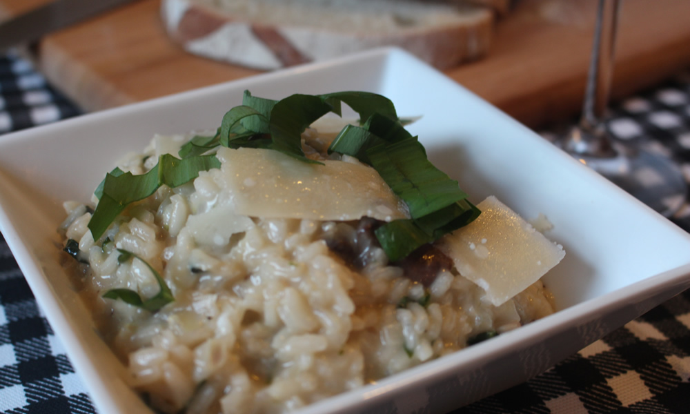 Wild Garlic and Mushroom Risotto Al