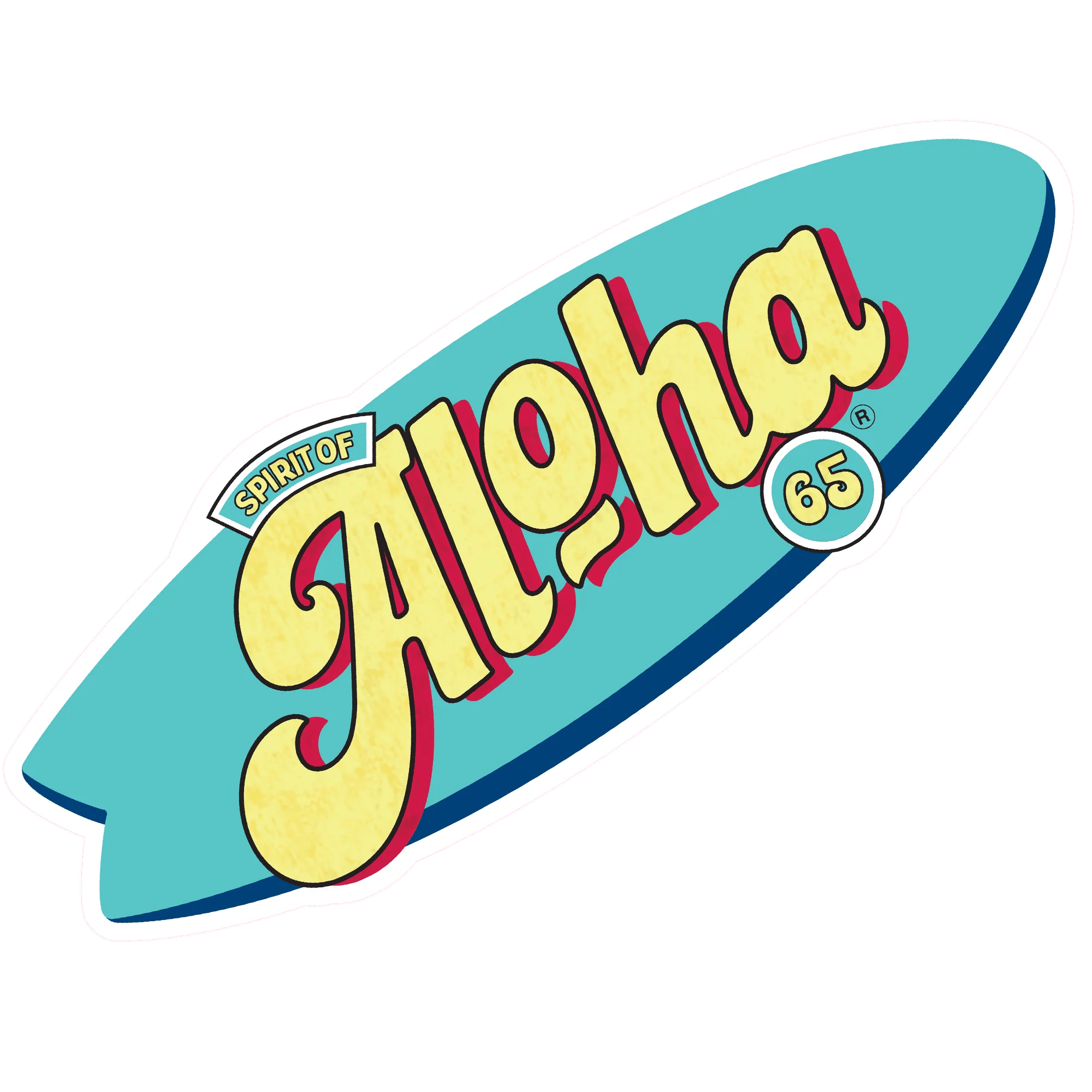 Aloha 65 Large Sticker 40cm x 15cm