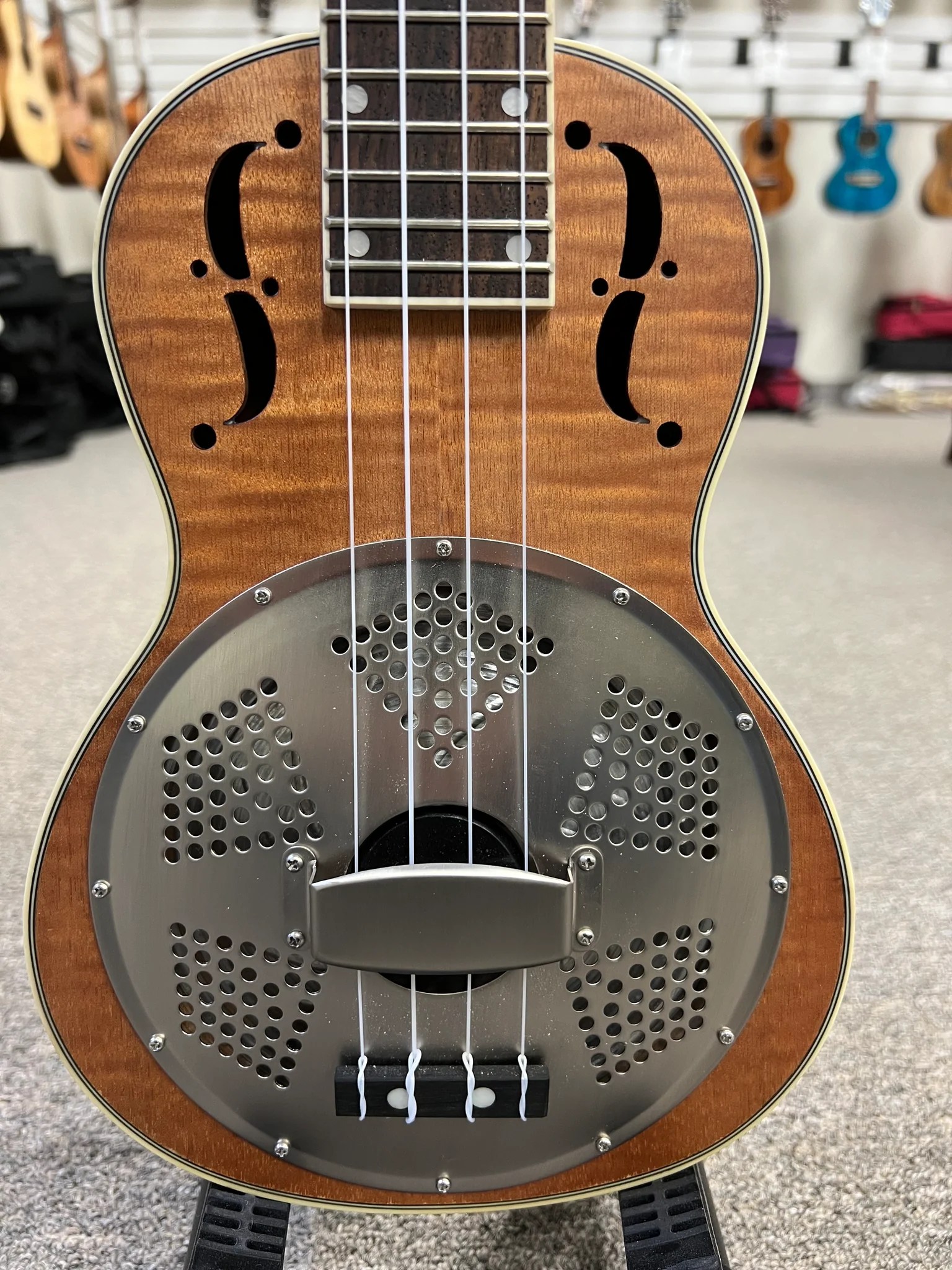 Gold Tone ResoMaple Curly Maple Tenor Resonator Ukulele w/Case Aloha