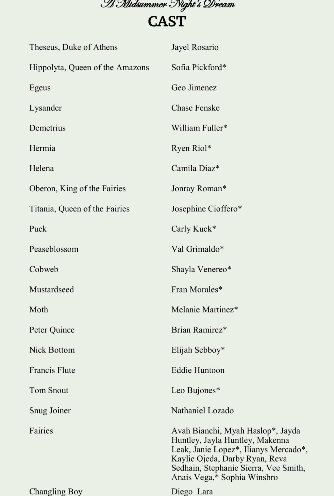 Alonso High School Theatre Department Home