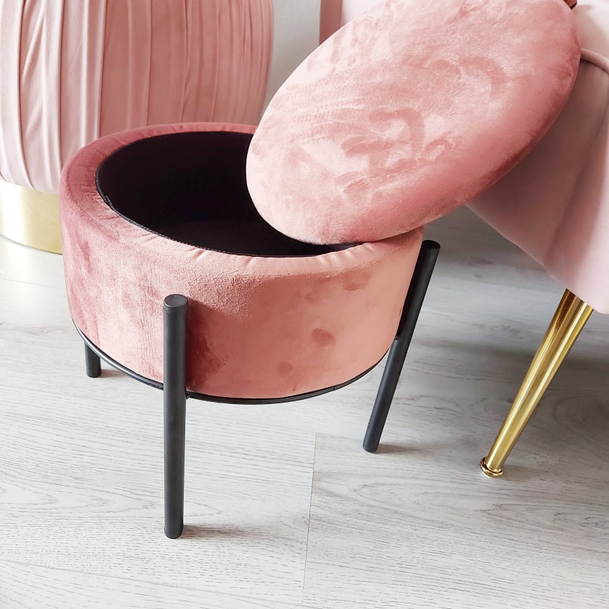 Action Poef Met Opbergruimte | Goedkope Velvet Pouf
