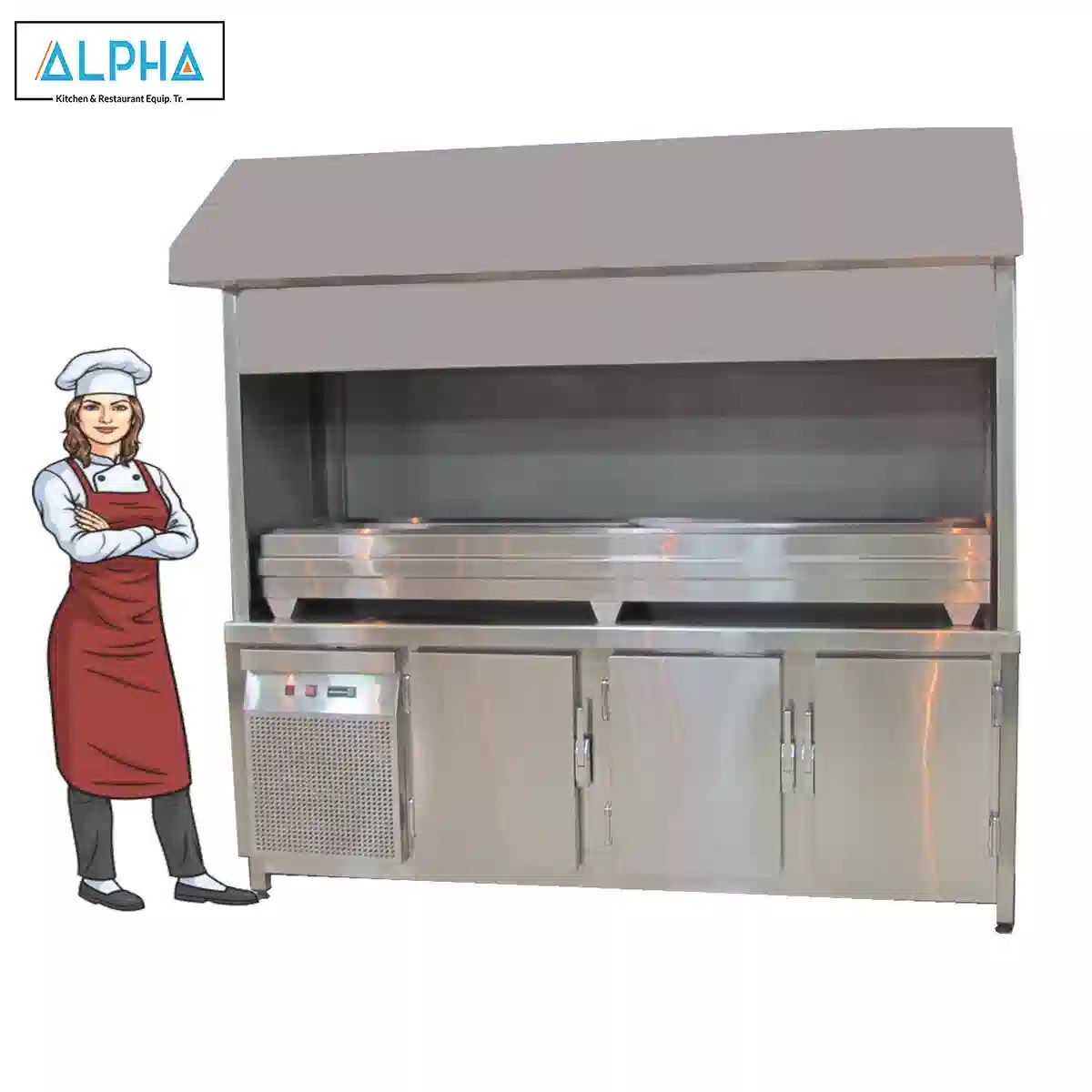 Bbq Grill with Chiller Alpha Kitchen Factory