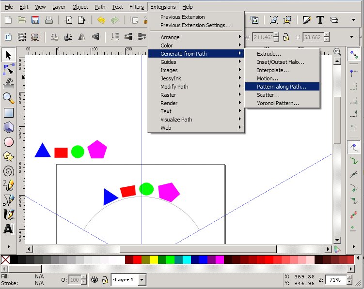Putting grouped objects on circular path.
