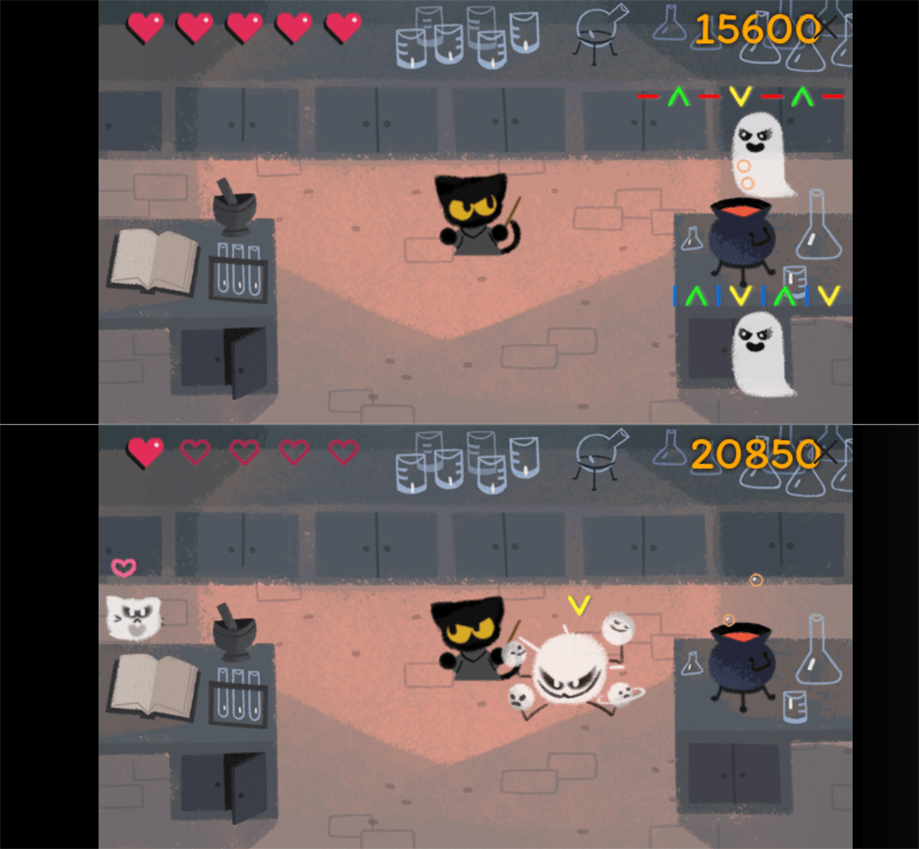 구글 고양이 게임 두들 할로윈 게임 하는 법 스톤맨