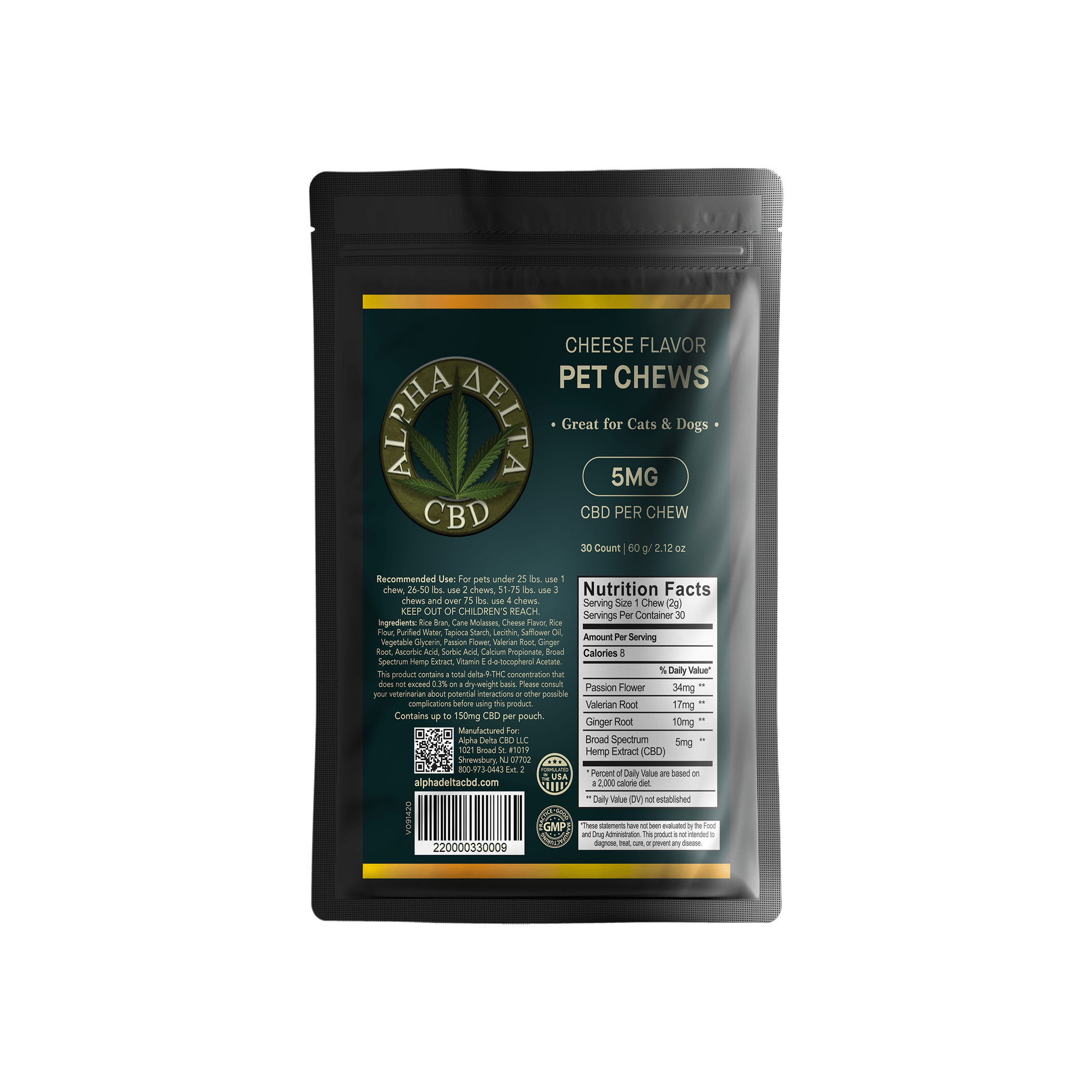 Pet Treats with 150mg CBD Alpha Delta CBD