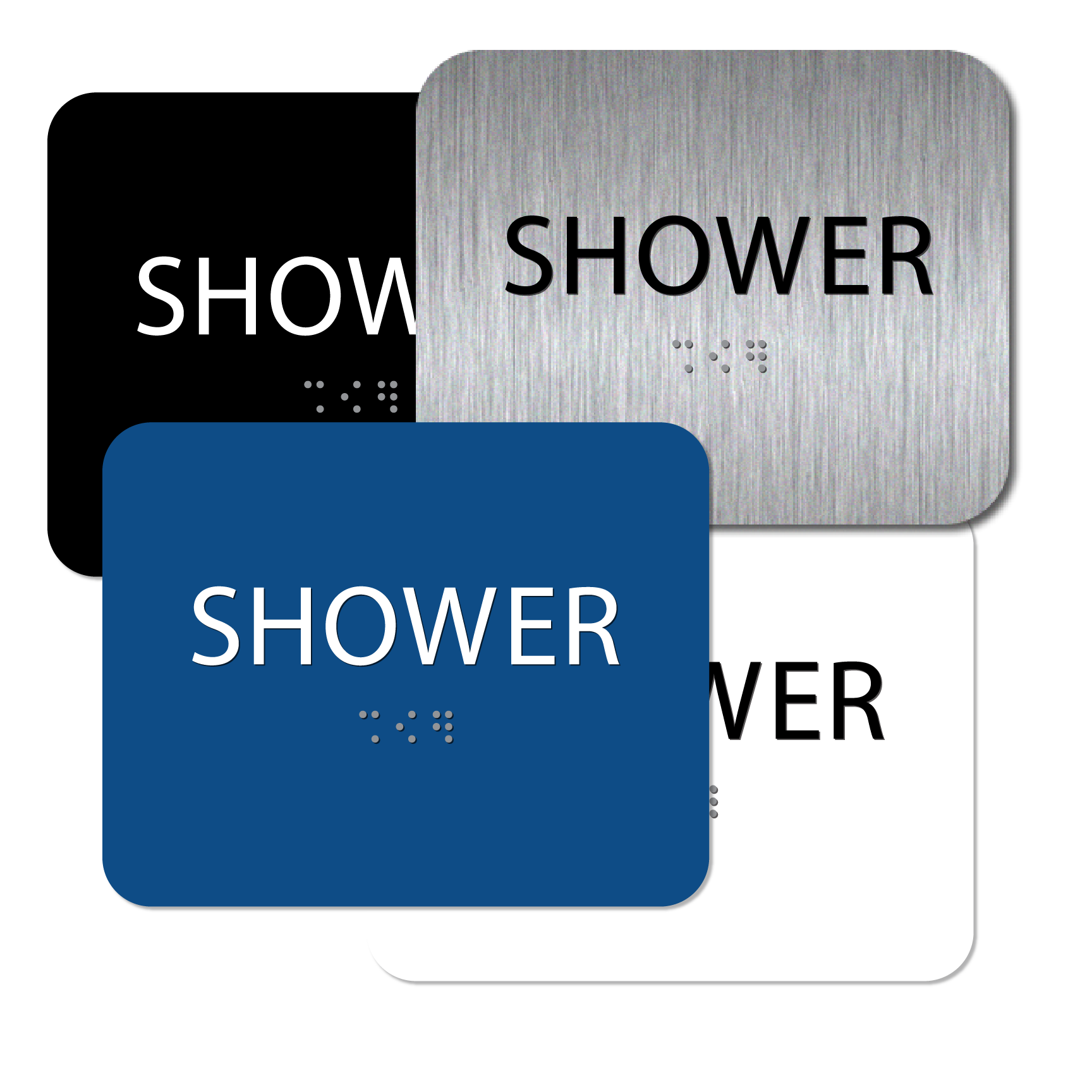 Braille Shower Sign Alpha Dog ADA Signs