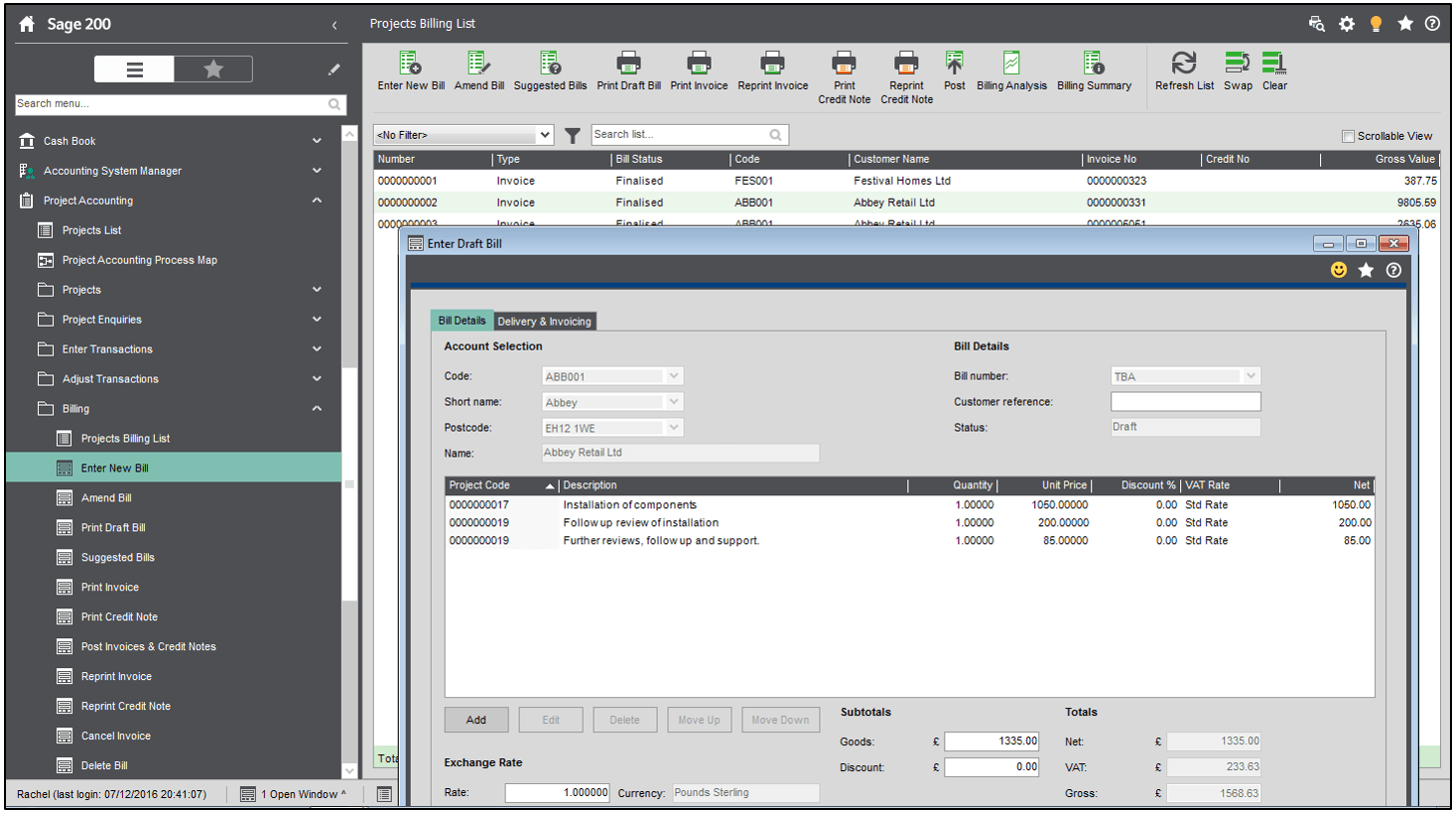 Sage 200 Project Accounting Module for Sage 200cloud