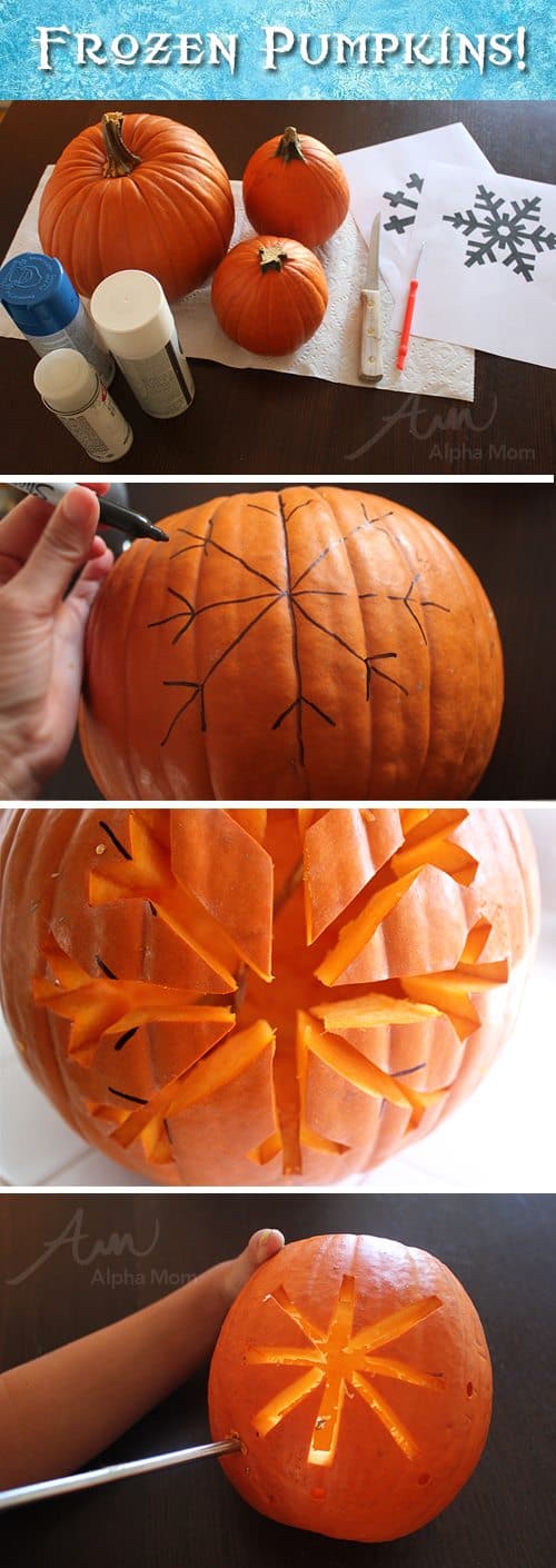 Let It Glow! Frozenthemed Jack O'Lanterns DIY Alpha Mom
