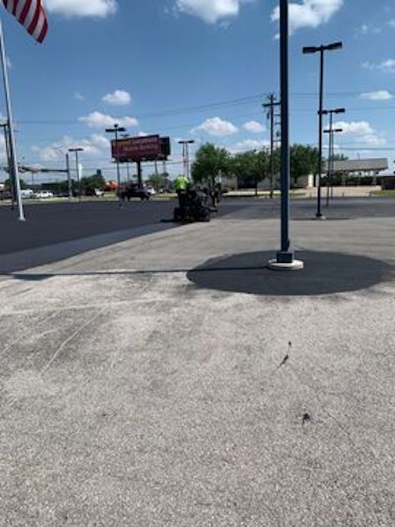 Asphalt Sealcoating & Striping Chevrolet Dealership in Marble Falls, TX