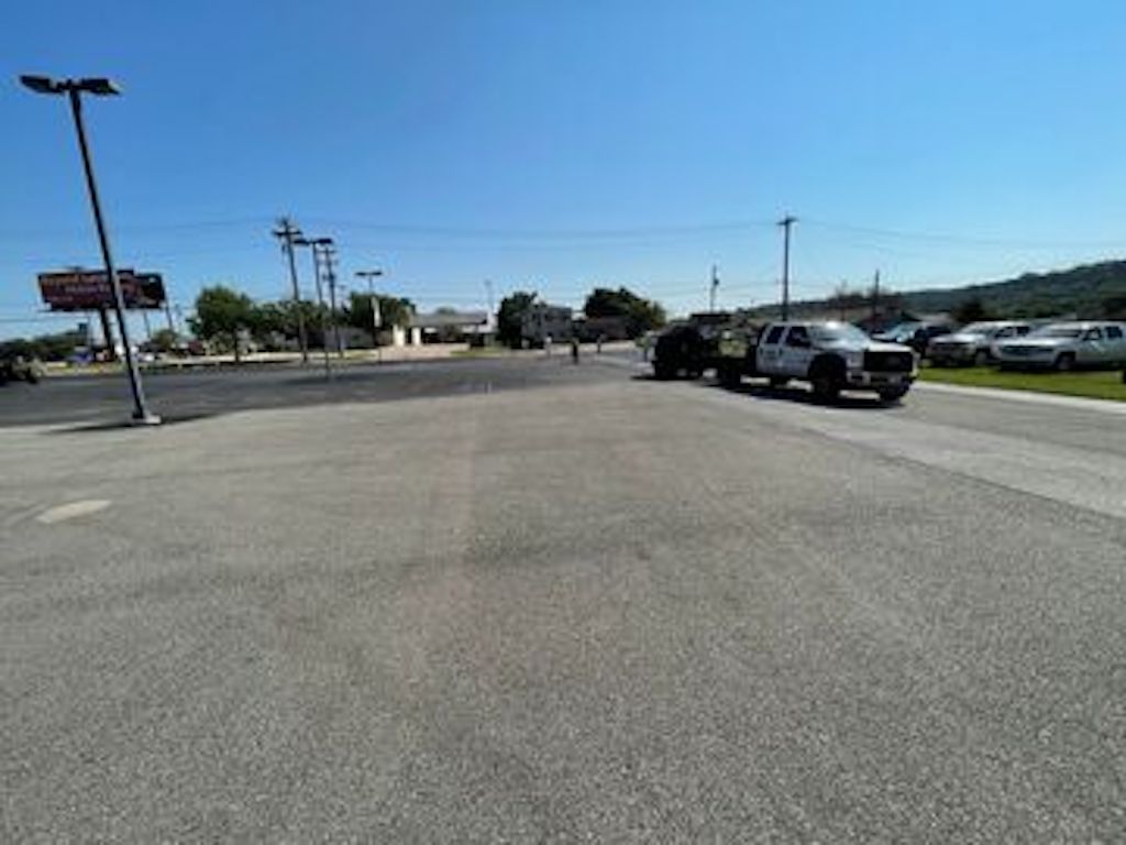 Asphalt Sealcoating & Striping Chevrolet Dealership in Marble Falls, TX