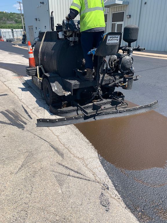 Asphalt Sealcoating & Striping Chevrolet Dealership in Marble Falls, TX
