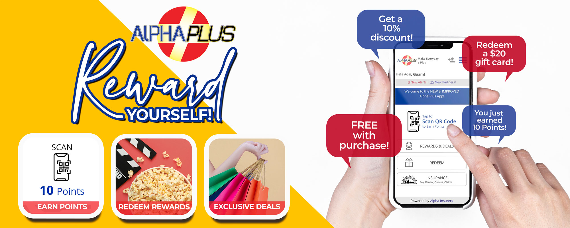 Alpha Plus App Guam Earn & Redeem Rewards Points Deals On Shopping