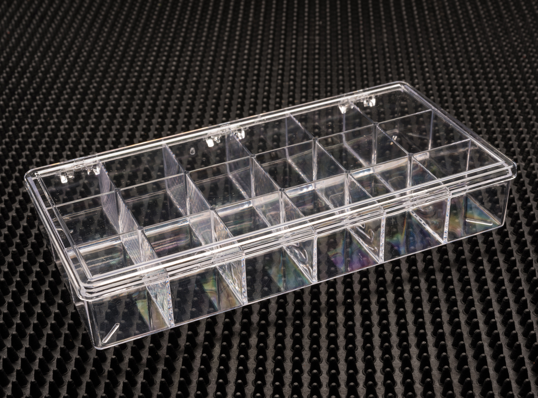 18 Compartment Clear Plastic Boxes (776C18) Alpha Rho