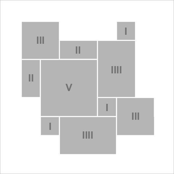 C Römischer Verband mit 5 Formaten AlphaStone