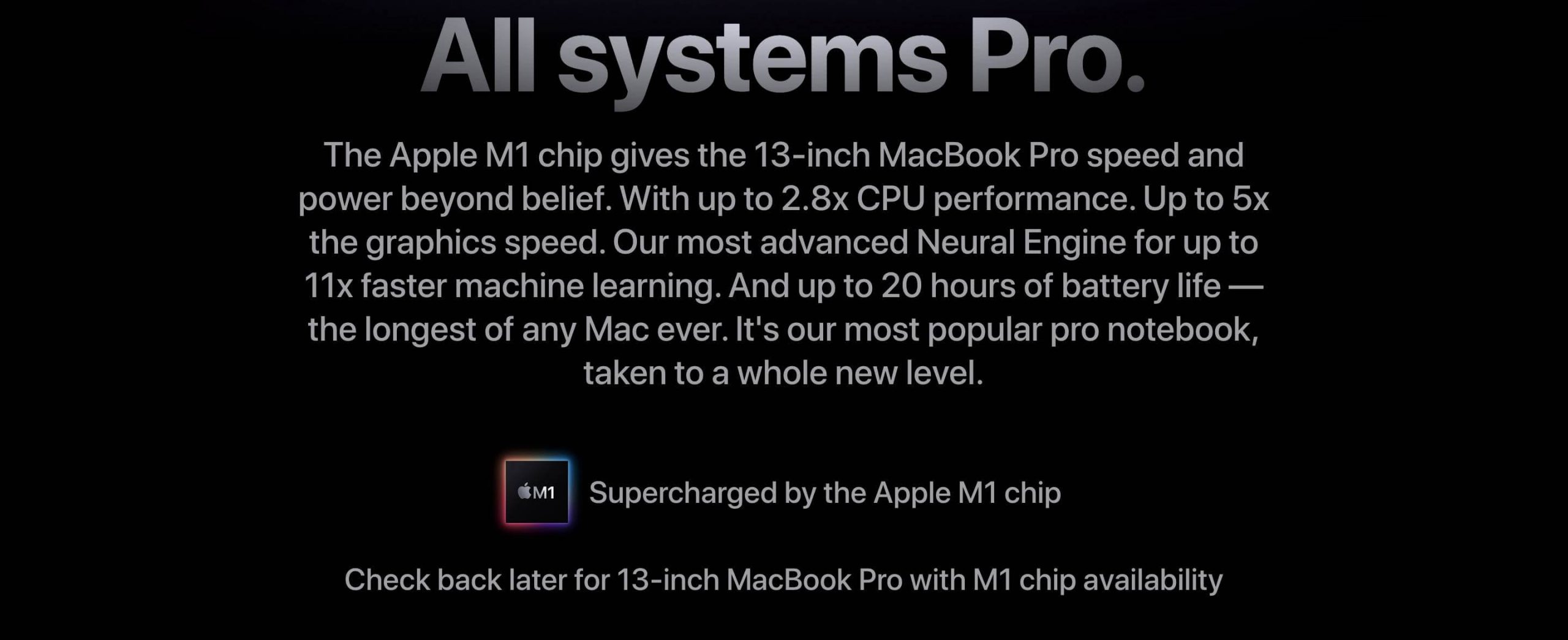 13inch MacBook Pro M1 chip 8C CPU 8GB 8C GPU 512GB SSD