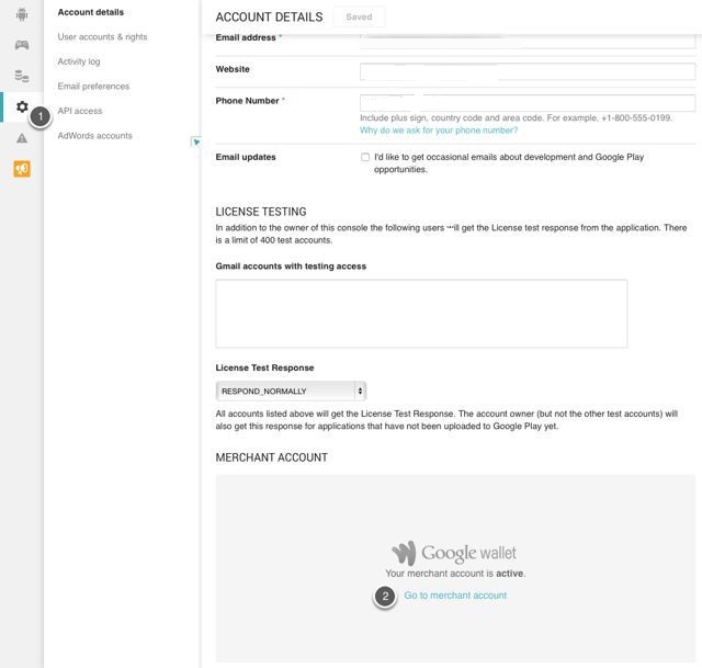 Android Settingup Your Google Play Developer Account