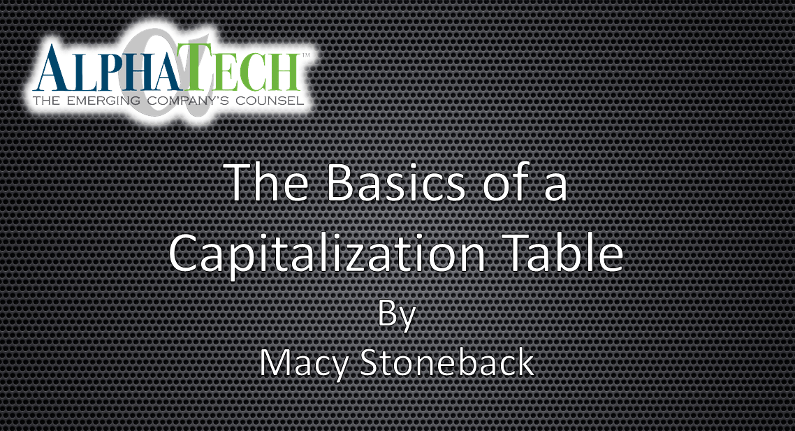 Capitalization Table Definition Matttroy