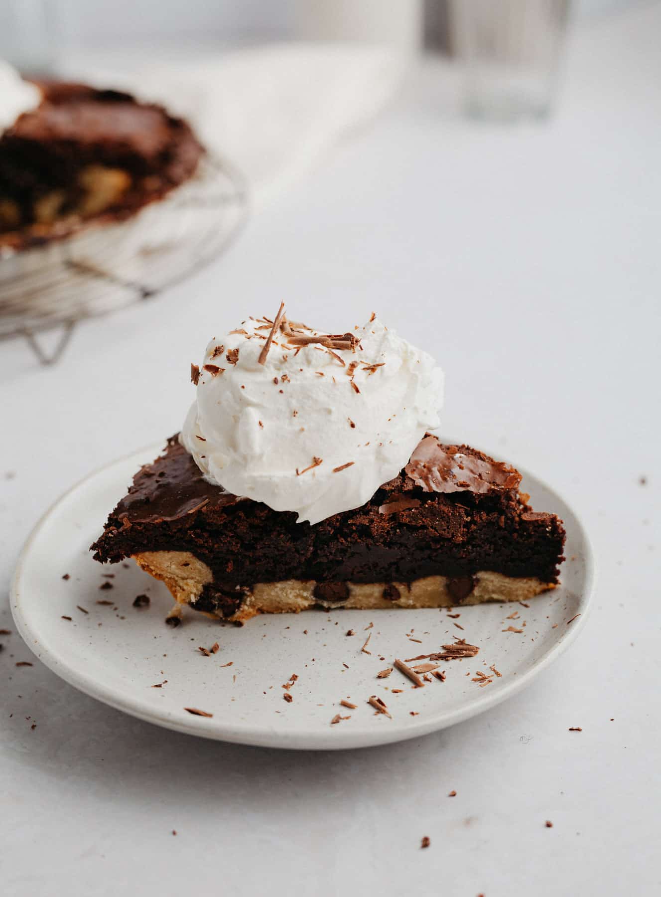 Brownie Pie with Chocolate Chip Base Alpine Ella