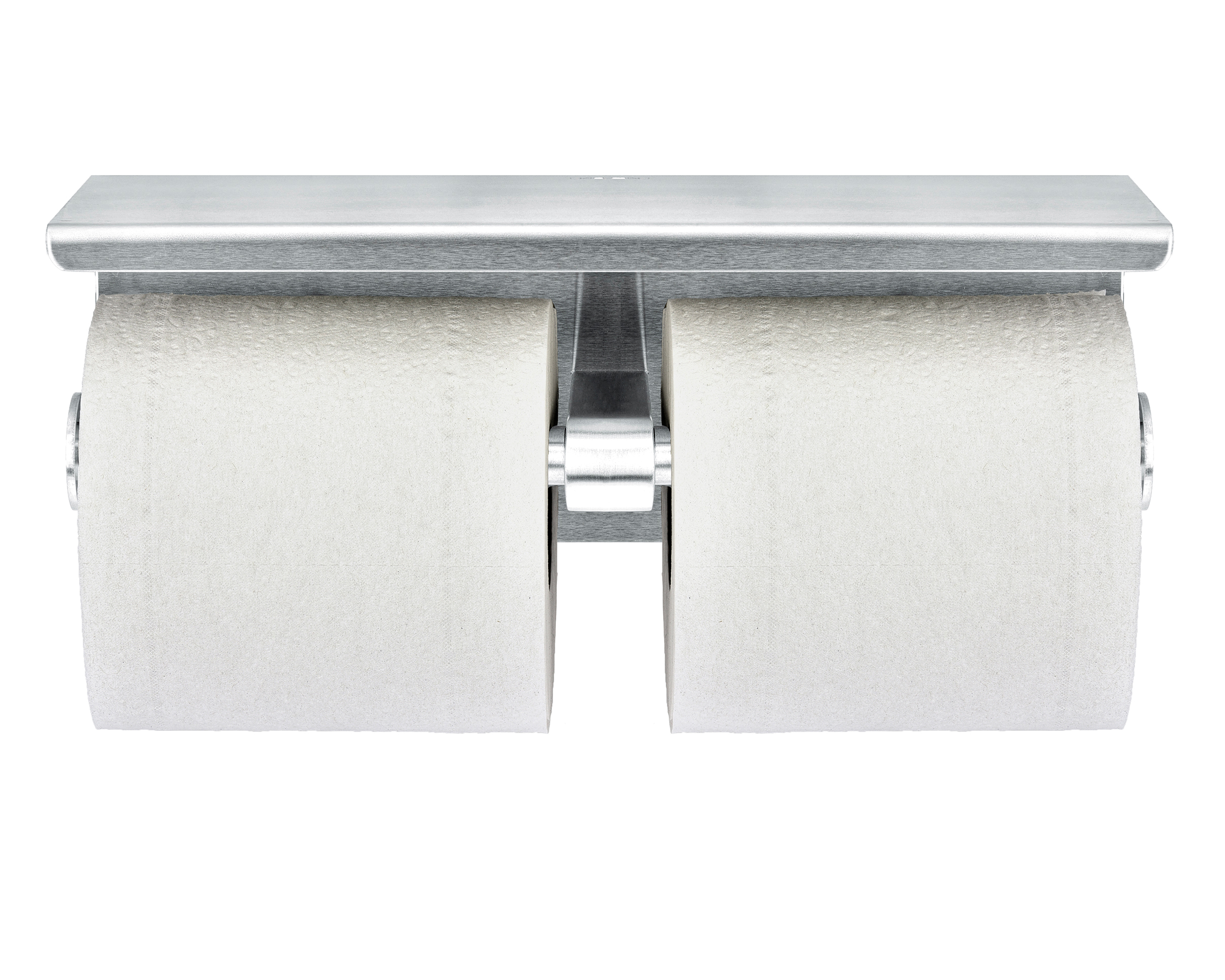ALPINE INDUSTRIES DOUBLE TOILET PAPER HOLDER WITH SHELF STORAGE RACK